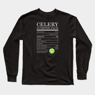 Celery Nutrition Facts Long Sleeve T-Shirt
